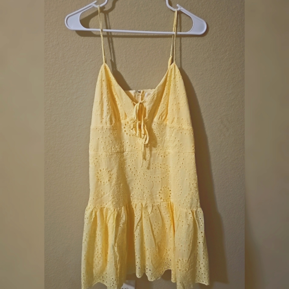 Yellow Eyelet Sundress
